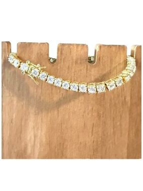 Seta gold tone & clear rhinestone tennis bracelet Women’s costume jewelry